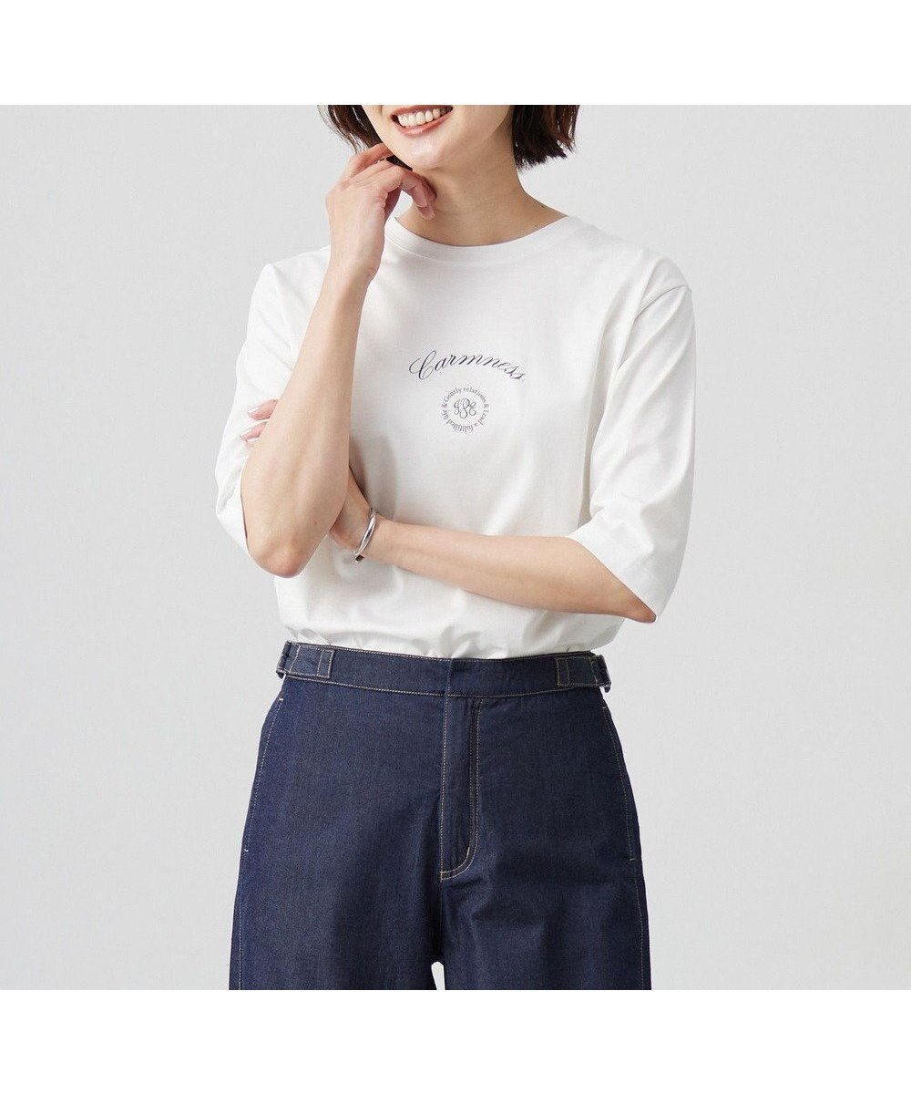 【ジェイ プレス/J.PRESS】のカレッジロゴ Tシャツ インテリア・キッズ・メンズ・レディースファッション・服の通販 founy(ファニー) 　ファッション　Fashion　レディースファッション　Fashion for Women　トップス・カットソー　Cut & Sew Tops　シャツ・ブラウス・オフィスカジュアル　Elegant Blouses & Button-Ups　ロングTシャツ・Tシャツ　Longline T-Shirts & Tees　カットソー・ベーシックTシャツ　Cut-and-Sewn Tops / Stretch Tees & Basics　インナー　Innerwear　カットソー　Cut and Sewn Top　カーディガン　Cardigan, Knitwear　シルケット　Silket, Silky Cotton　夏　Summer　春　Spring　S/S・春夏　SS, Spring/Summer, Warm Season　ホワイト系|ID: prp329100004421261 ipo3291000000032759326