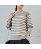 【自由区/JIYU-KU】の【WEB限定カラーあり・洗える】ドライコットンハイゲージプルオーバー ニット [WEB限定]ベージュ×オフ|ID: prp329100004421762 ipo3291000000031970415