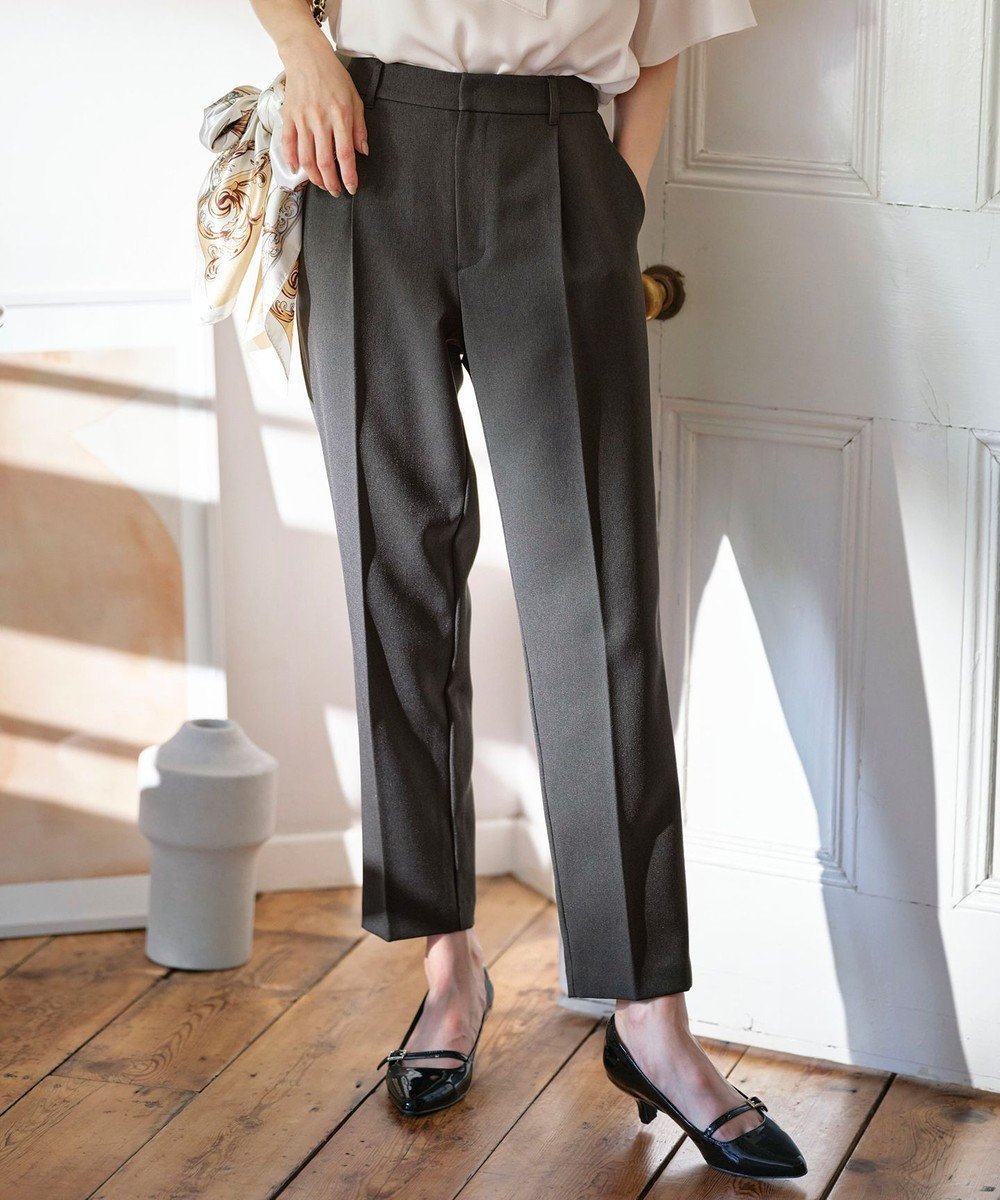 【エニィ スィス/any SiS】の【セットアップ対応】ビューティーツイルストレッチ テーパードパンツ インテリア・キッズ・メンズ・レディースファッション・服の通販 founy(ファニー) ファッション Fashion レディースファッション Fashion for Women セットアップ Matching Sets レディースパンツ・ボトムス Pants & Trousers / Bottoms ジャケット Jacket, Outerwear ストレッチ Stretch, Stretchy Fabric セットアップ Set-Up, Coordinated Outfit センター Center, Center Line パウダー Powder, Soft Tone ポケット Pocket, Pocket Detail エレガント 上品 Elegant 楽ちん Easy Fit, Comfortable A/W・秋冬 Autumn/Winter ビジネス 仕事 通勤 Business / Work / Commuting チャコール|ID: prp329100004422258 ipo3291000000033684207