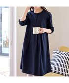 【ティアクラッセ/Tiaclasse】の【洗える】ランダムタックチュニックワンピ―ス ネイビー|ID: prp329100004422685 ipo3291000000030883008