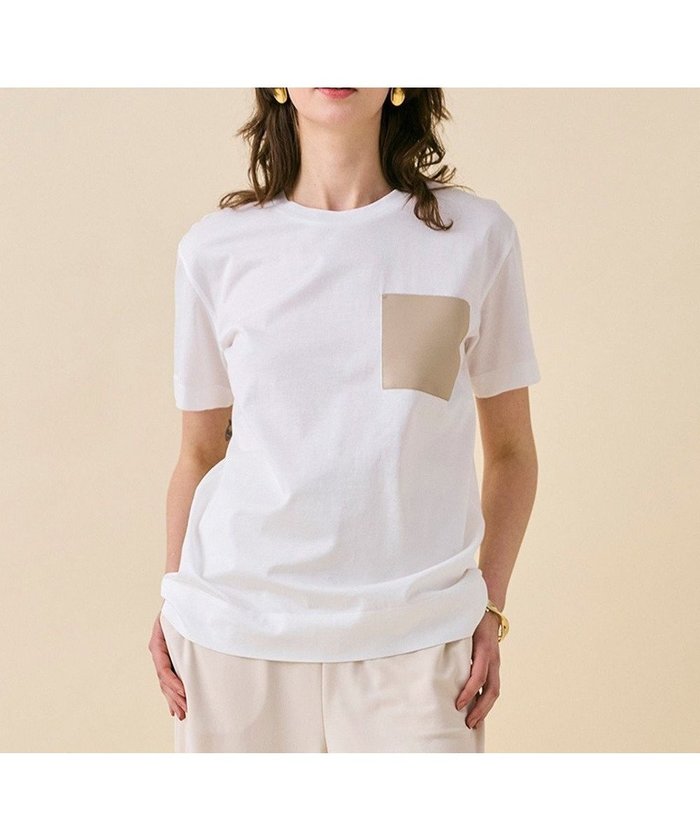 【ベイジ,/BEIGE,】の【WEB限定・洗える】TORENIA / レザーポケットコットンクルーネックTシャツ インテリア・キッズ・メンズ・レディースファッション・服の通販 founy(ファニー) https://founy.com/ ファッション Fashion レディースファッション WOMEN トップス・カットソー Tops/Tshirt シャツ/ブラウス Shirts/Blouses ロング / Tシャツ T-Shirts カットソー Cut and Sewn カットソー Cut And Sew 夏 Summer 春 Spring S/S・春夏 Ss・Spring/Summer 洗える Washable |ID: prp329100004422717 ipo3291000000031618632