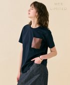 【ベイジ,/BEIGE,】の【WEB限定・洗える】TORENIA / レザーポケットコットンクルーネックTシャツ Navy×Brown|ID: prp329100004422717 ipo3291000000031618634