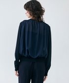 【ベイジ,/BEIGE,】の【洗える】NADIA / バックオーガンジークルーネックカーディガン Navy|ID: prp329100004422725 ipo3291000000032732793
