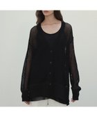 【ベイジ,/BEIGE,】の【洗える】ALOE / コットンメッシュVネックミドル丈カーディガン Black|ID: prp329100004422731 ipo3291000000031779334