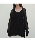 【ベイジ,/BEIGE,】の【洗える】ALOE / コットンメッシュVネックミドル丈カーディガン Black|ID: prp329100004422731 ipo3291000000032062900
