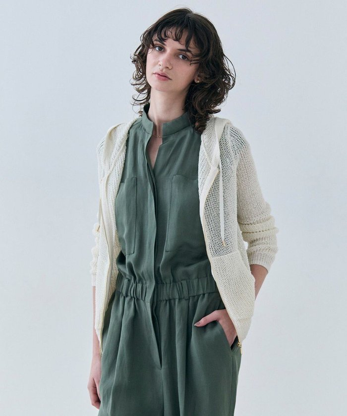【ベイジ,/BEIGE,】の【洗える】OPTICAL / ペーパーヤーンフーディージップニット インテリア・キッズ・メンズ・レディースファッション・服の通販 founy(ファニー) https://founy.com/ ファッション Fashion レディースファッション Fashion for Women トップス・カットソー Cut & Sew Tops ニット Knit Tops & Sweaters レディースパーカー・カジュアルフーディー Casual Hoodies & Sweatshirts インナー Innerwear 春 Spring 洗える Machine Washable キャミソール Camisole, Spaghetti Strap Top ジップ Zip, Zipper タンク Tank Top, Sleeveless Top 定番 Standard, Basic Item 長袖 Long Sleeve, Full Sleeve バランス Balance, Style Balance パーカー Hoodie, Parka ポケット Pocket, Pocket Detail S/S・春夏 SS, Spring/Summer, Warm Season 夏 Summer 旅行 Travel |ID: prp329100004422739 ipo3291000000032387900