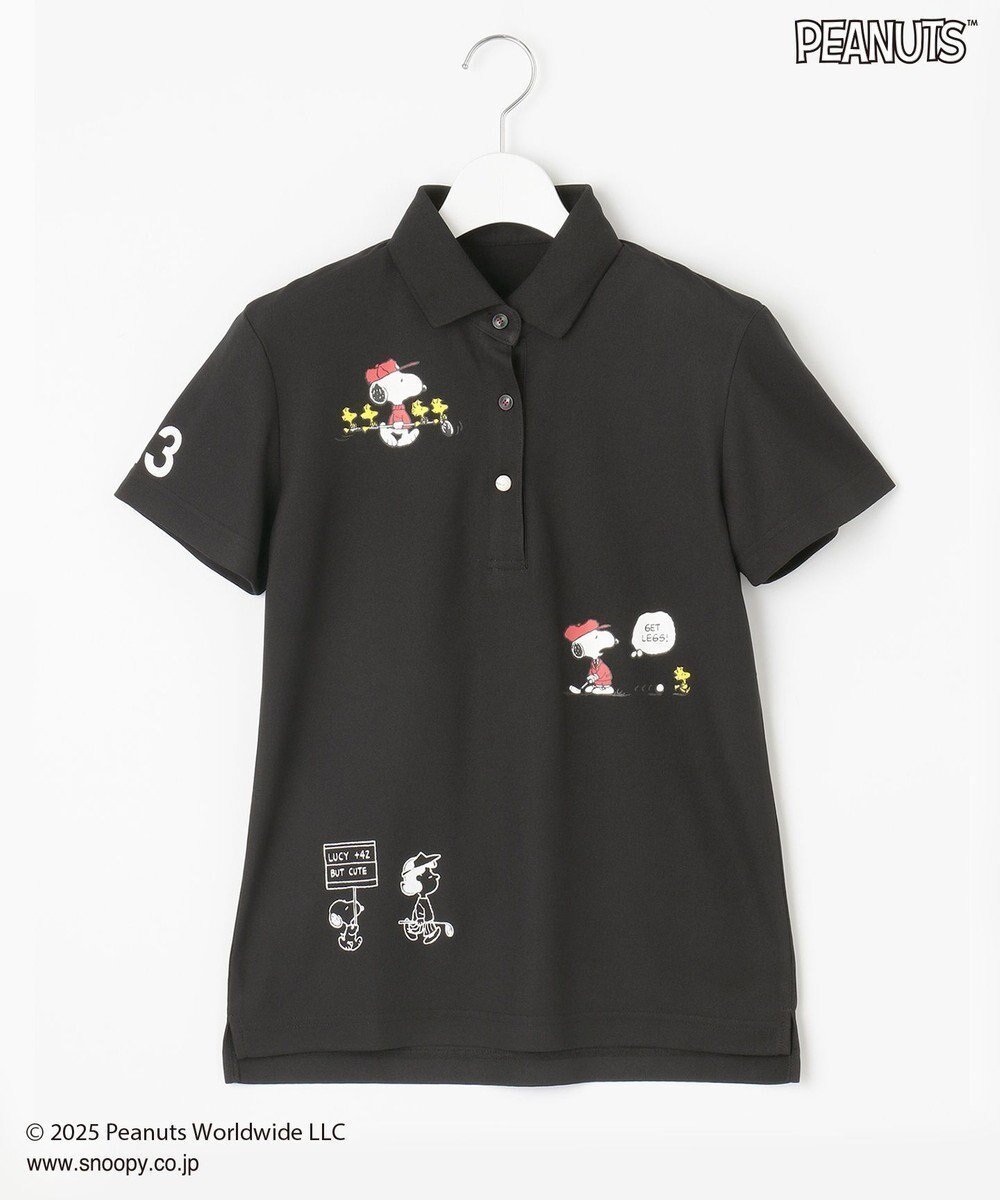 【23区 ゴルフ/NIJYUSANKU GOLF】の【WOMEN】『PEANUTS』コラボプリントポロ インテリア・キッズ・メンズ・レディースファッション・服の通販 founy(ファニー) 　ファッション　Fashion　レディースファッション　WOMEN　トップス・カットソー　Tops/Tshirt　シャツ/ブラウス　Shirts/Blouses　ポロシャツ　Polo Shirts　ゴルフ　Golf　おすすめ　Recommend　フロント　Front　プリント　Print　ポロシャツ　Polo Shirt　再入荷　Restock/Back In Stock/Re Arrival　夏　Summer　春　Spring　S/S・春夏　Ss・Spring/Summer　ブラック系|ID: prp329100004422753 ipo3291000000031612881