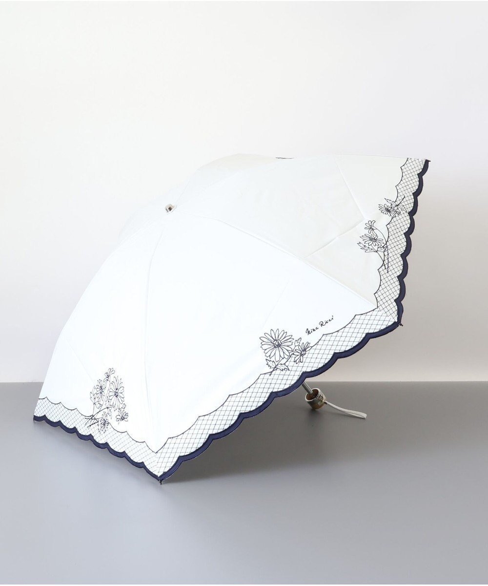 【アウロラ/AURORA】のNINA RICCI (ニナリッチ) マーガレット刺繍晴雨兼用パラソル(折り畳み・ミニ傘) インテリア・キッズ・メンズ・レディースファッション・服の通販 founy(ファニー) 　ファッション　Fashion　レディースファッション　Ladies' Fashion Online　傘 / レイングッズ　Umbrellas/Rainwear　傘　Umbrella　軽量　Lightweight　サマー　Summer　デニム　Denim　人気　Popularity　日傘　Parasol　マーガレット　Margaret　ランダム　Random　ホワイト|ID: prp329100004422764 ipo3291000000032548714