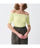【アンクレイヴ/uncrave】の【接触冷感・UVカット・手洗い可】リネンニット オフショルトップス イエロー|ID: prp329100004422797 ipo3291000000032575466