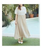 【アースミュージックアンドエコロジー/earth music&ecology】のSET2点 オーガンジー刺繍+プリーツワンピース Beige|ID: prp329100004423293 ipo3291000000031185759