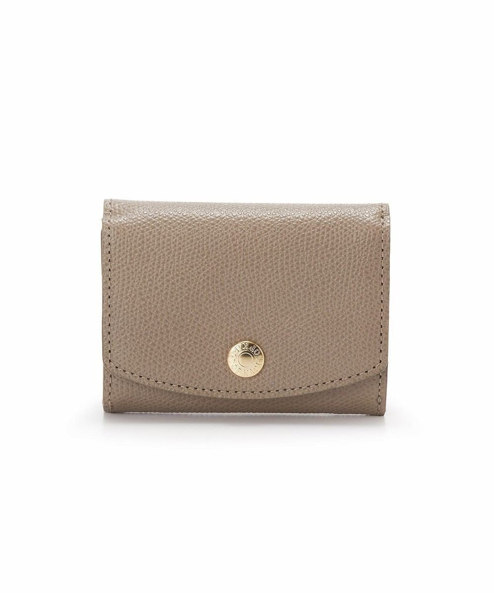 【トプカピ/TOPKAPI】の【TOPKAPI】角シボ型押し・ラウンドフラップ 三つ折り 財布 COLORATO コロラート インテリア・キッズ・メンズ・レディースファッション・服の通販 founy(ファニー) 　ファッション　Fashion　レディースファッション　WOMEN　財布　Wallets　クラッチ　Clutch　コイン　Coin　シンプル　Simple　財布　Wallet　トレンド　Trend　フラップ　Flap　ボックス　Box　ポケット　Pocket　メタル　Metal　ラウンド　Round　おすすめ　Recommend　ギフト プレゼント　Gift Present　グレー|ID: prp329100004423542 ipo3291000000031806932