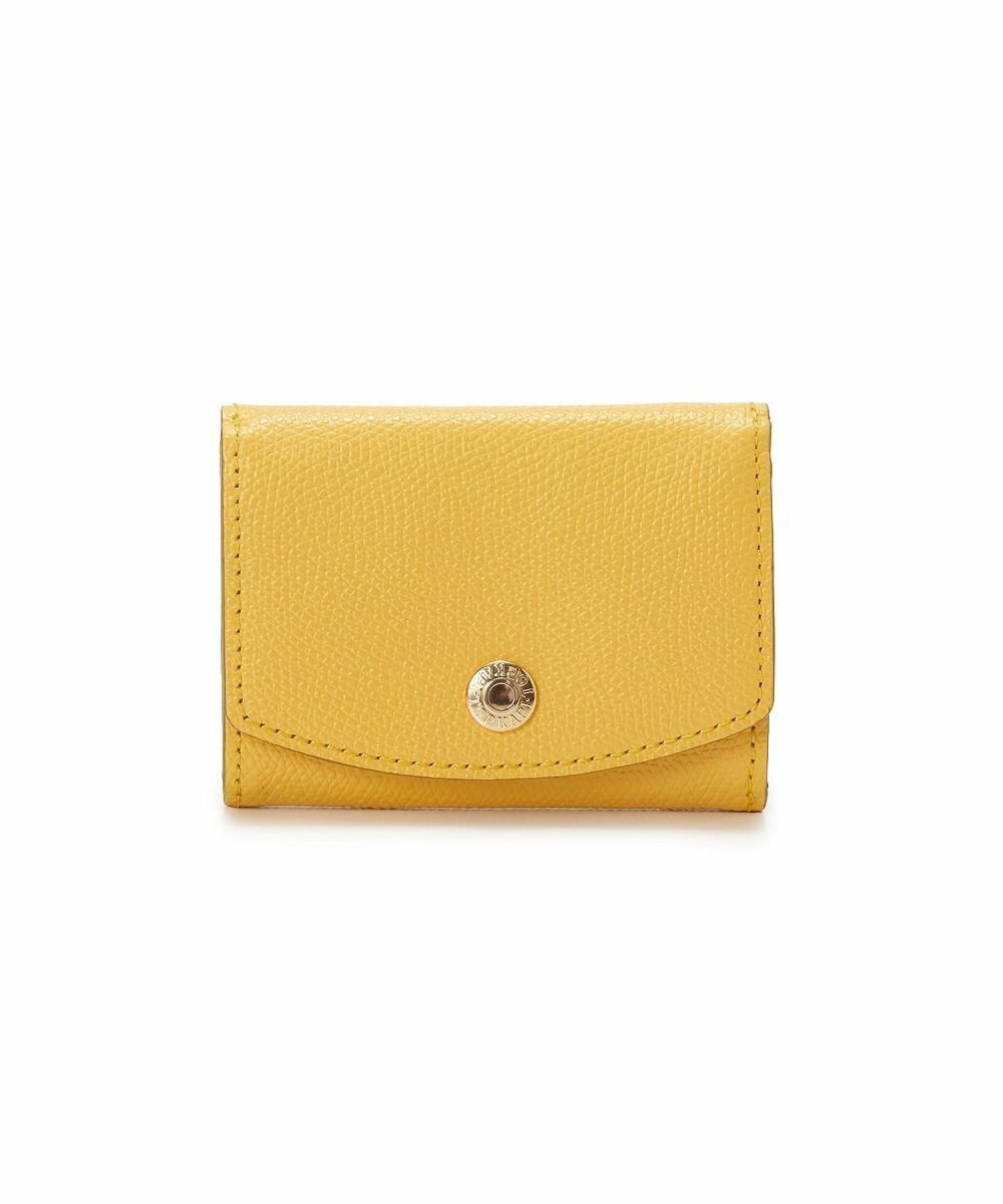 【トプカピ/TOPKAPI】の【TOPKAPI】角シボ型押し・ラウンドフラップ 三つ折り 財布 COLORATO コロラート インテリア・キッズ・メンズ・レディースファッション・服の通販 founy(ファニー) 　ファッション　Fashion　レディースファッション　WOMEN　財布　Wallets　クラッチ　Clutch　コイン　Coin　シンプル　Simple　財布　Wallet　トレンド　Trend　フラップ　Flap　ボックス　Box　ポケット　Pocket　メタル　Metal　ラウンド　Round　おすすめ　Recommend　ギフト プレゼント　Gift Present　イエロー|ID: prp329100004423542 ipo3291000000031806953