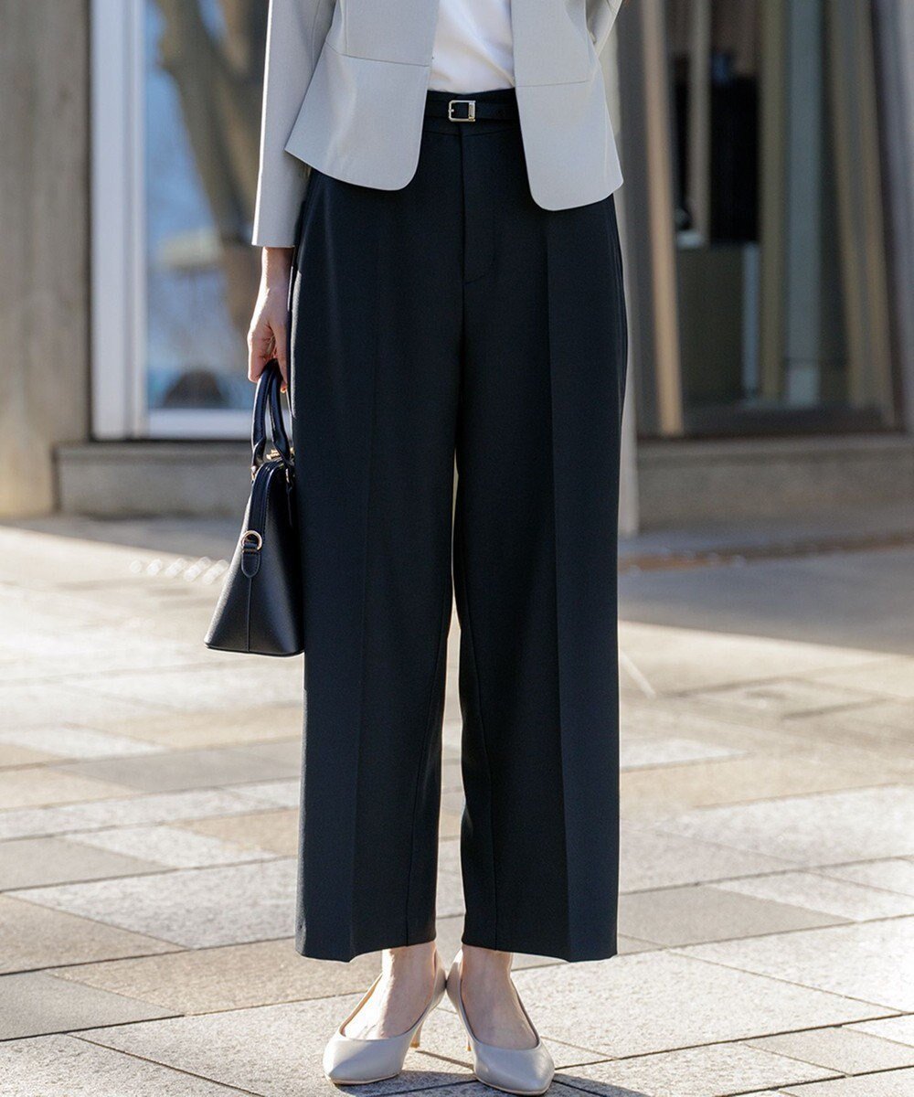 【エニィ スィス/any SiS】の【UVカット・接触冷感・吸水速乾】スマートビューティストレッチ ワイドパンツ インテリア・キッズ・メンズ・レディースファッション・服の通販 founy(ファニー) 　ファッション　Fashion　レディースファッション　Fashion for Women　パンツ　Pants & Trousers　ウォッシャブル　Machine Washable　春　Spring　吸水　Absorbent, Quick-Dry　ショート　Short, Short Length　ジャケット　Jacket, Outerwear　ストレッチ　Stretch, Stretchy Fabric　セットアップ　Set-Up, Coordinated Outfit　センター　Center, Center Line　雑誌　Magazine, Fashion Magazine　フィット　Fit, Slim Fit　フェイク　Faux, Fake　フレア　Flare, Flared　フロント　Front, Front Design　ペプラム　Peplum, Flared Hem　ポケット　Pocket, Pocket Detail　ワイド　Wide, Wide Fit　S/S・春夏　SS, Spring/Summer, Warm Season　おすすめ　Recommended / Our Picks　夏　Summer　新作・新入荷　New Arrivals / New In　ビジネス 仕事 通勤　Business / Work / Commuting　ネイビー|ID: prp329100004423548 ipo3291000000033880432