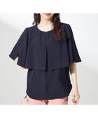 【エニィ スィス/any SiS】の【洗える】ケープフレアスリーブ ブラウス ネイビー|ID: prp329100004423558 ipo3291000000034296048