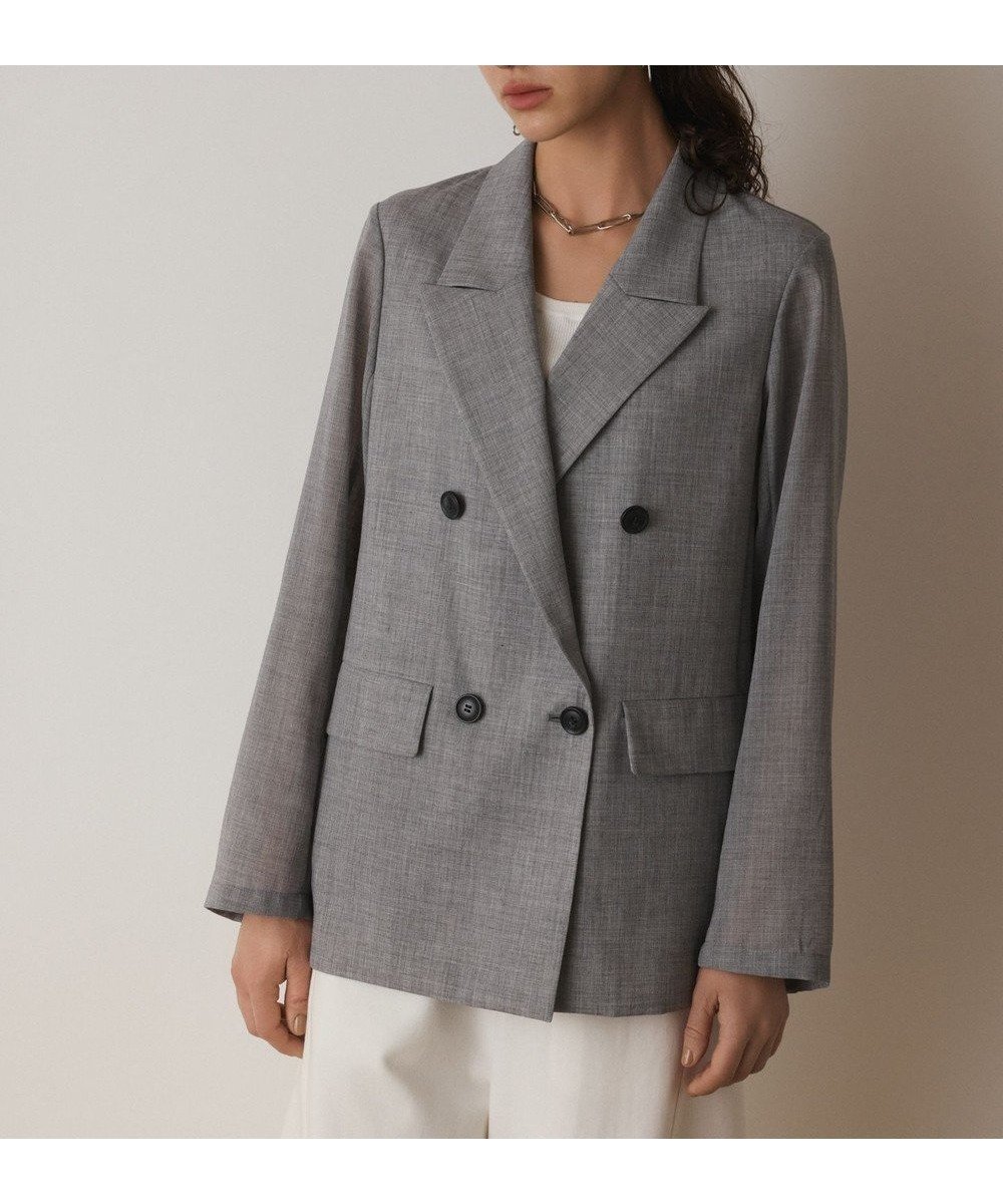 【グレース コンチネンタル/GRACE CONTINENTAL】のシアーテーラードジャケット インテリア・キッズ・メンズ・レディースファッション・服の通販 founy(ファニー) 　ファッション　Fashion　レディースファッション　WOMEN　アウター　Coat Outerwear　ジャケット　Jackets　テーラードジャケット　Tailored Jackets　サマー　Summer　ジャケット　Jacket　夏　Summer　春　Spring　S/S・春夏　Ss・Spring/Summer　洗える　Washable　グレー|ID: prp329100004423562 ipo3291000000031916067