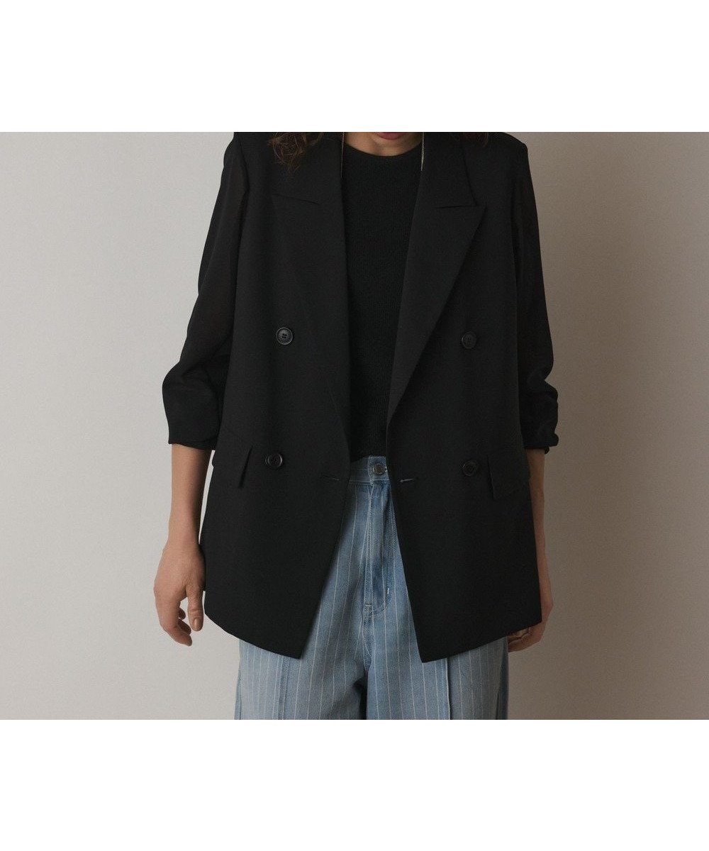 【グレース コンチネンタル/GRACE CONTINENTAL】のシアーテーラードジャケット インテリア・キッズ・メンズ・レディースファッション・服の通販 founy(ファニー) 　ファッション　Fashion　レディースファッション　WOMEN　アウター　Coat Outerwear　ジャケット　Jackets　テーラードジャケット　Tailored Jackets　サマー　Summer　ジャケット　Jacket　夏　Summer　春　Spring　S/S・春夏　Ss・Spring/Summer　洗える　Washable　ブラック|ID: prp329100004423562 ipo3291000000031916069