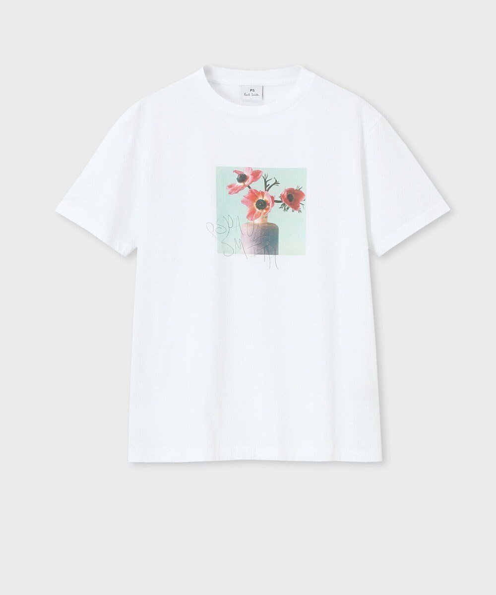 【ポール スミス/Paul Smith】のアート フラワー 半袖Tシャツ インテリア・キッズ・メンズ・レディースファッション・服の通販 founy(ファニー) 　ファッション　Fashion　レディースファッション　Fashion for Women　トップス・カットソー　Cut & Sew Tops　シャツ・ブラウス・オフィスカジュアル　Elegant Blouses & Button-Ups　ロングTシャツ・Tシャツ　Longline T-Shirts & Tees　カットソー・ベーシックTシャツ　Cut-and-Sewn Tops / Stretch Tees & Basics　おすすめ　Recommended / Our Picks　インナー　Innerwear　カットソー　Cut and Sewn Top　ジャケット　Jacket, Outerwear　フラワー　Flower, Floral　プリント　Print, Printed Pattern　ベーシック　Basic, Essential　エレガント 上品　Elegant　再入荷　Restock / Back in Stock　半袖　Short Sleeve, Half Sleeve　夏　Summer　S/S・春夏　SS, Spring/Summer, Warm Season　A/W・秋冬　Autumn/Winter　長袖　Long Sleeve, Full Sleeve　ホワイト|ID: prp329100004423563 ipo3291000000032186446