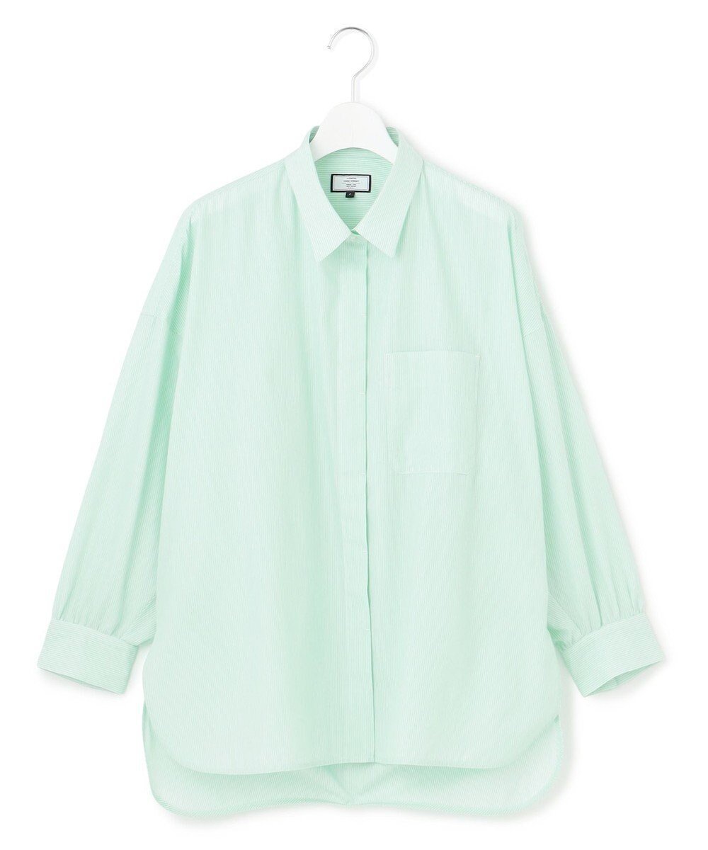 【ジェイプレスヨークストリート/J.PRESS YORK STREET】の【WOMEN】コットンタイプライター ドレープシャツ インテリア・キッズ・メンズ・レディースファッション・服の通販 founy(ファニー) 　ファッション　Fashion　レディースファッション　WOMEN　トップス・カットソー　Tops/Tshirt　シャツ/ブラウス　Shirts/Blouses　おすすめ　Recommend　ジャケット　Jacket　スタンダード　Standard　タイプライター　Typewriter　ドレープ　Drape　夏　Summer　春　Spring　S/S・春夏　Ss・Spring/Summer　羽織　Haori　グリーン系1|ID: prp329100004423580 ipo3291000000031931835