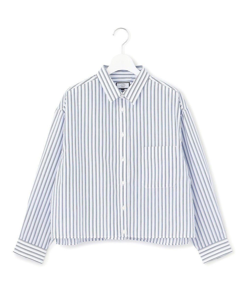 【ジェイプレスヨークストリート/J.PRESS YORK STREET】の【WOMEN】コットンタイプライター ショートシャツ インテリア・キッズ・メンズ・レディースファッション・服の通販 founy(ファニー) 　ファッション　Fashion　レディースファッション　WOMEN　トップス・カットソー　Tops/Tshirt　シャツ/ブラウス　Shirts/Blouses　おすすめ　Recommend　コンパクト　Compact　サロペット　Overalls　シューズ　Shoes　ショート　Short　スラックス　Slacks　タイプライター　Typewriter　トレンド　Trend　ドレープ　Drape　バランス　Balance　リラックス　Relax　夏　Summer　春　Spring　S/S・春夏　Ss・Spring/Summer　ブルー系2|ID: prp329100004423581 ipo3291000000031931853