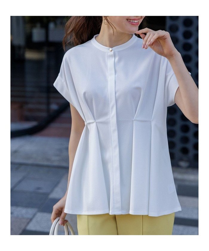 【エニィ スィス/any SiS】の【洗える】カナパジャージー ブラウス インテリア・キッズ・メンズ・レディースファッション・服の通販 founy(ファニー) https://founy.com/ ファッション Fashion レディースファッション Fashion for Women トップス・カットソー Cut & Sew Tops シャツ・ブラウス・オフィスカジュアル Elegant Blouses & Button-Ups ウォッシャブル Machine Washable 春 Spring 洗える Machine Washable ジャケット Jacket, Outerwear S/S・春夏 SS, Spring/Summer, Warm Season おすすめ Recommended / Our Picks 夏 Summer 新作・新入荷 New Arrivals / New In ビジネス 仕事 通勤 Business / Work / Commuting |ID: prp329100004423602 ipo3291000000036254887