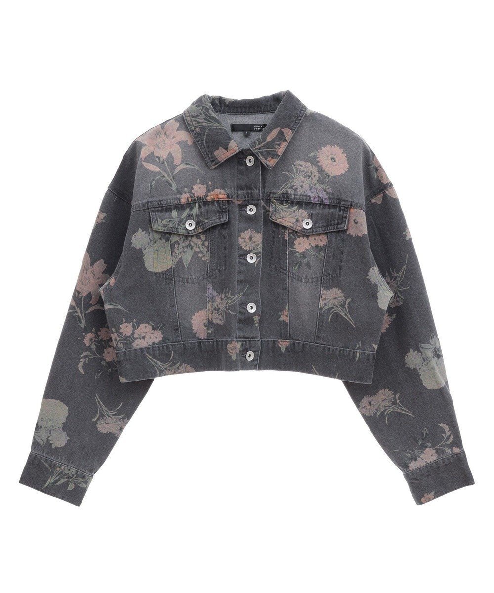 【グリーンパークス/Green Parks】の・SUGAR SPOON フラワーptGジャン 人気、トレンドファッション・服の通販 founy(ファニー) 　ファッション　Fashion　レディースファッション　WOMEN　アウター　Coat Outerwear　ジャケット　Jackets　デニムジャケット　Denim Jackets　おすすめ　Recommend　コンパクト　Compact　ジャケット　Jacket　セットアップ　Set Up　デニム　Denim　フラワー　Flower　プリント　Print　ボトム　Bottom　ポケット　Pocket　ヴィンテージ　Vintage　夏　Summer　春　Spring　S/S・春夏　Ss・Spring/Summer　 other-1|ID: prp329100004423654 ipo3291000000031719415