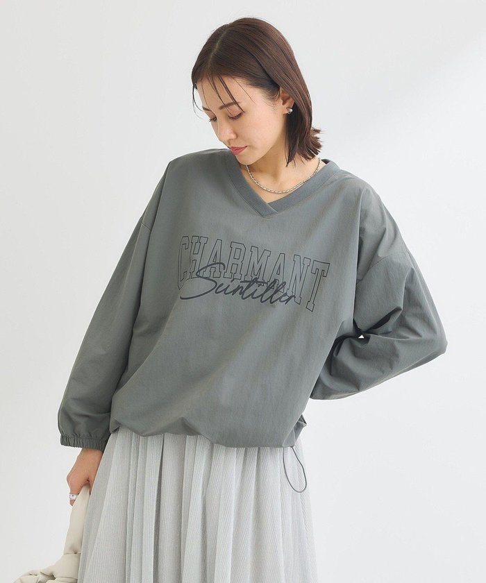 【グリーンパークス/Green Parks】のナイロンロゴVネックプルオーバー インテリア・キッズ・メンズ・レディースファッション・服の通販 founy(ファニー) https://founy.com/ ファッション Fashion レディースファッション WOMEN トップス・カットソー Tops/Tshirt パーカ Sweats プルオーバー Pullover スウェット Sweat Vネック V-Neck おすすめ Recommend スウェット Sweat スタイリッシュ Stylish デニム Denim バルーン Balloon フォルム Form フロント Front プリント Print ポケット Pocket 夏 Summer 春 Spring S/S・春夏 Ss・Spring/Summer |ID: prp329100004423657 ipo3291000000031529977