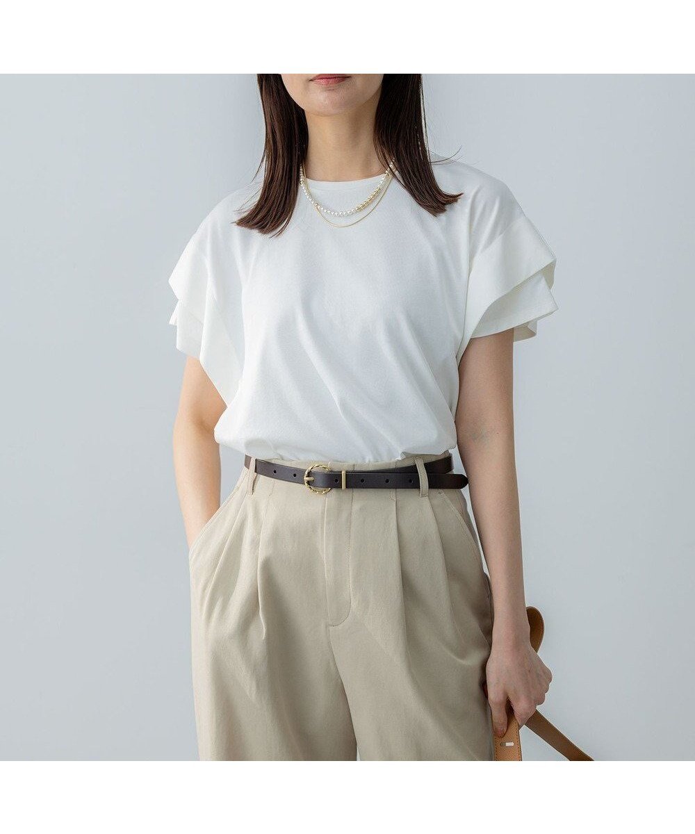 【組曲/KUMIKYOKU】の【UVケア・接触冷感】GIZAコットンドルマンスリーブ Tシャツ 人気、トレンドファッション・服の通販 founy(ファニー) 　ファッション　Fashion　レディースファッション　WOMEN　トップス・カットソー　Tops/Tshirt　シャツ/ブラウス　Shirts/Blouses　ロング / Tシャツ　T-Shirts　カットソー　Cut and Sewn　春　Spring　カットソー　Cut And Sew　吸水　Water Absorption　スリット　Slit　S/S・春夏　Ss・Spring/Summer　再入荷　Restock/Back In Stock/Re Arrival　夏　Summer　エレガント 上品　Elegant　 other-1|ID: prp329100004423669 ipo3291000000030890544