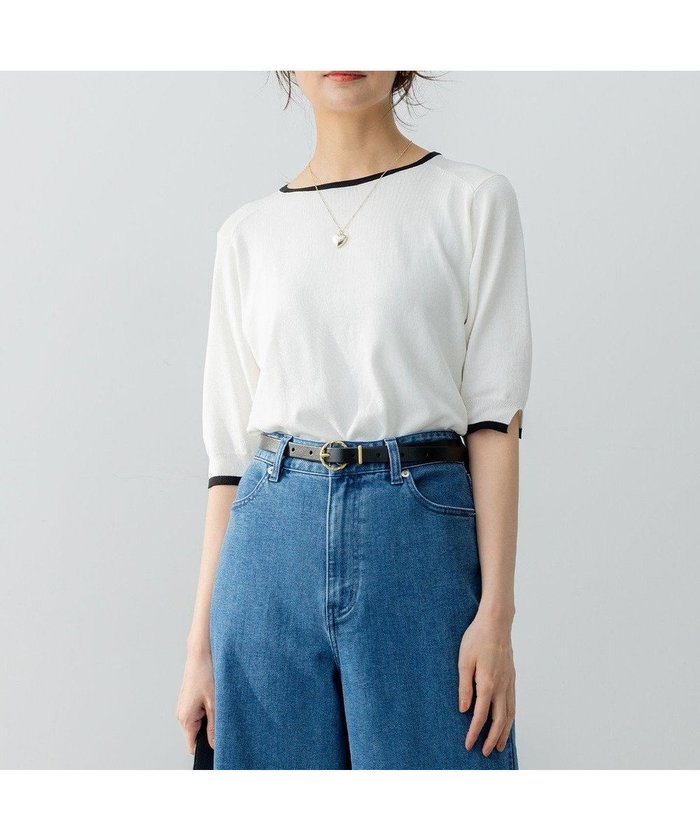【組曲/KUMIKYOKU】の【接触冷感・UVケア・抗菌防臭】5分袖ニットTシャツ インテリア・キッズ・メンズ・レディースファッション・服の通販 founy(ファニー) https://founy.com/ ファッション Fashion レディースファッション WOMEN トップス・カットソー Tops/Tshirt ニット Knit Tops シャツ/ブラウス Shirts/Blouses ロング / Tシャツ T-Shirts 春 Spring コンパクト Compact 抗菌 Antibacterial ジャケット Jacket セーター Sweater ロング Long S/S・春夏 Ss・Spring/Summer おすすめ Recommend 夏 Summer |ID: prp329100004423674 ipo3291000000031575034