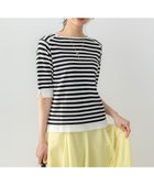 【組曲/KUMIKYOKU】の【接触冷感・UVケア・抗菌防臭】5分袖ニットTシャツ ボーダー系1|ID: prp329100004423674 ipo3291000000031575037