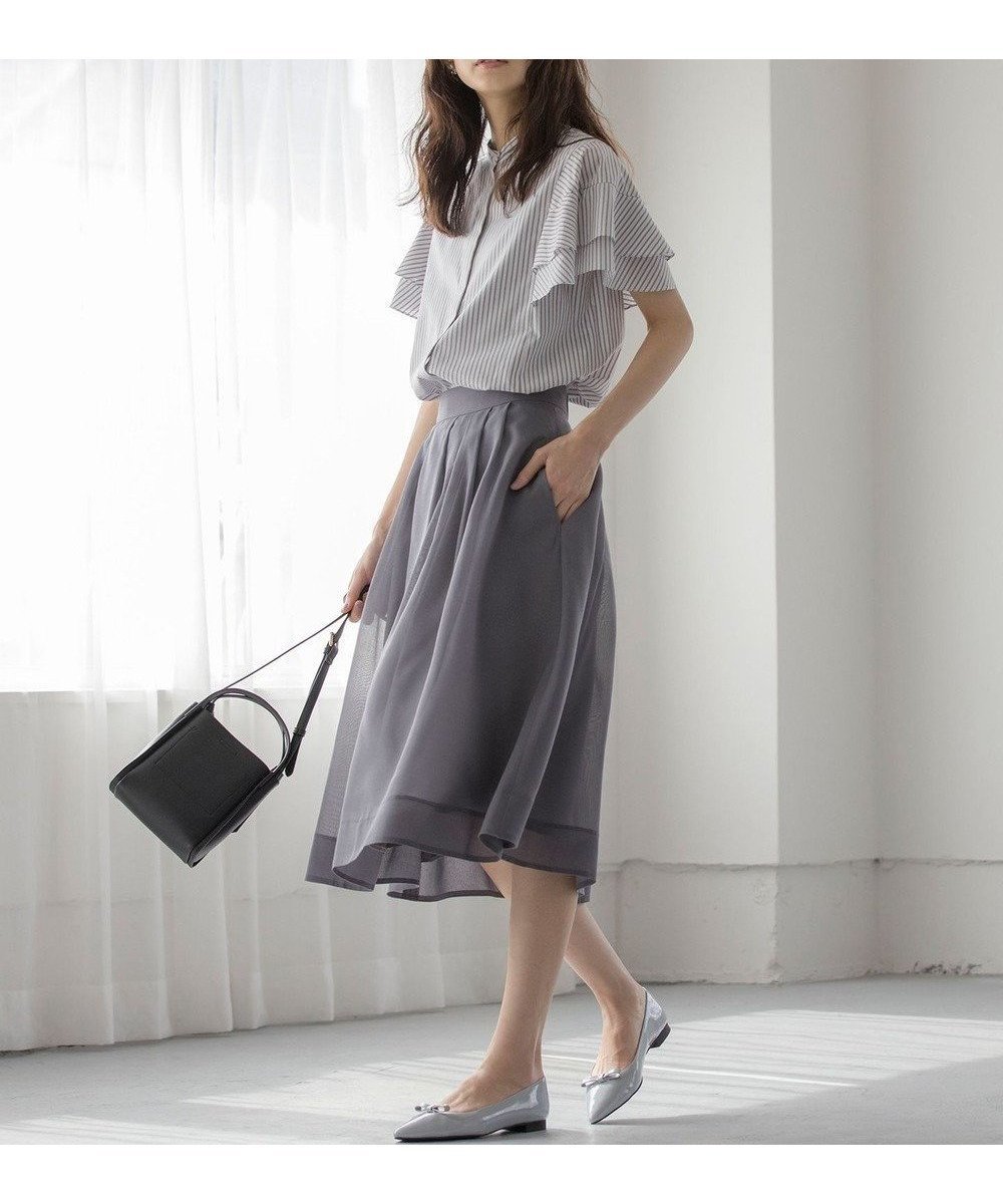 【組曲/KUMIKYOKU】のカラーボイル フレアスカート 人気、トレンドファッション・服の通販 founy(ファニー) 　ファッション　Fashion　レディースファッション　WOMEN　スカート　Skirt　Aライン/フレアスカート　Flared A-Line Skirts　春　Spring　シアー　Sheer　セットアップ　Set Up　フレア　Flare　ブルゾン　Blouson　ランダム　Random　リラックス　Relax　S/S・春夏　Ss・Spring/Summer　おすすめ　Recommend　夏　Summer　エレガント 上品　Elegant　 other-1|ID: prp329100004423681 ipo3291000000031565154