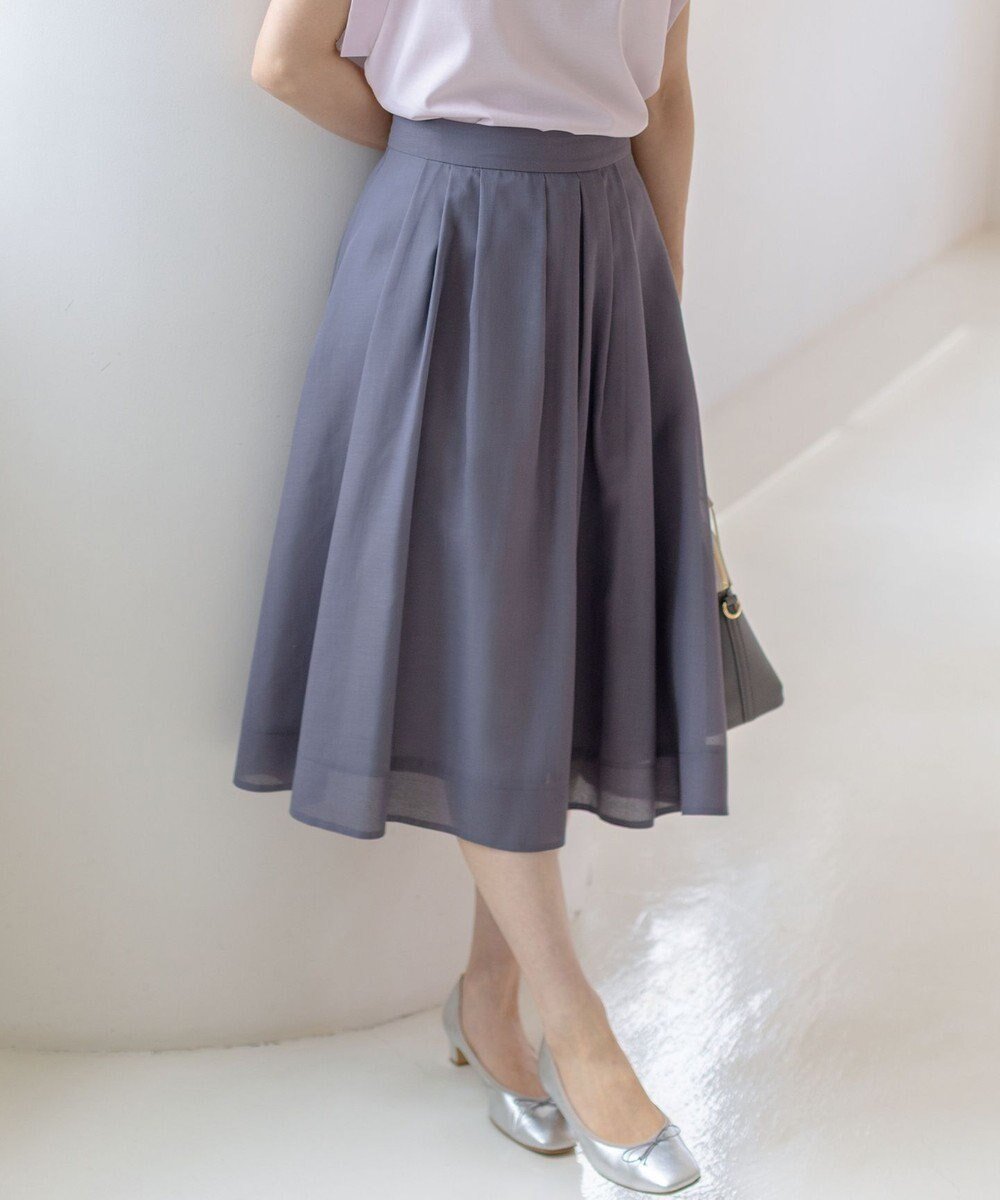 【組曲/KUMIKYOKU】のカラーボイル フレアスカート 人気、トレンドファッション・服の通販 founy(ファニー) 　ファッション　Fashion　レディースファッション　Fashion for Women　スカート　Skirts　Aライン・フレアスカート　A-Line & Flared Skirts　春　Spring　シアー　Sheer, See-Through　セットアップ　Set-Up, Coordinated Outfit　フレア　Flare, Flared　ブルゾン　Blouson, Bomber Jacket　ランダム　Random, Irregular　リラックス　Relax, Relaxed Fit　S/S・春夏　SS, Spring/Summer, Warm Season　おすすめ　Recommended / Our Picks　夏　Summer　エレガント 上品　Elegant　 other-1|ID: prp329100004423681 ipo3291000000032605377