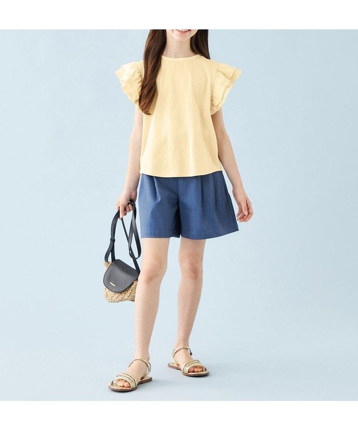 【アンフィーロ/UNFILO / KIDS】の【UNFILO KIDS】デニムキュロット インテリア・キッズ・メンズ・レディースファッション・服の通販 founy(ファニー) https://founy.com/ ファッション Fashion キッズファッション Fashion for Kids ボトムス Bottoms 洗える Machine Washable キュロット Culottes, Wide Shorts 軽量 Lightweight, Ultra Light シンプル Simple, Minimal ストレッチ Stretch, Stretchy Fabric デニム Denim, Jeans Material フレア Flare, Flared A/W・秋冬 Autumn/Winter S/S・春夏 SS, Spring/Summer, Warm Season 夏 Summer エレガント 上品 Elegant |ID: prp329100004424104 ipo3291000000031995837