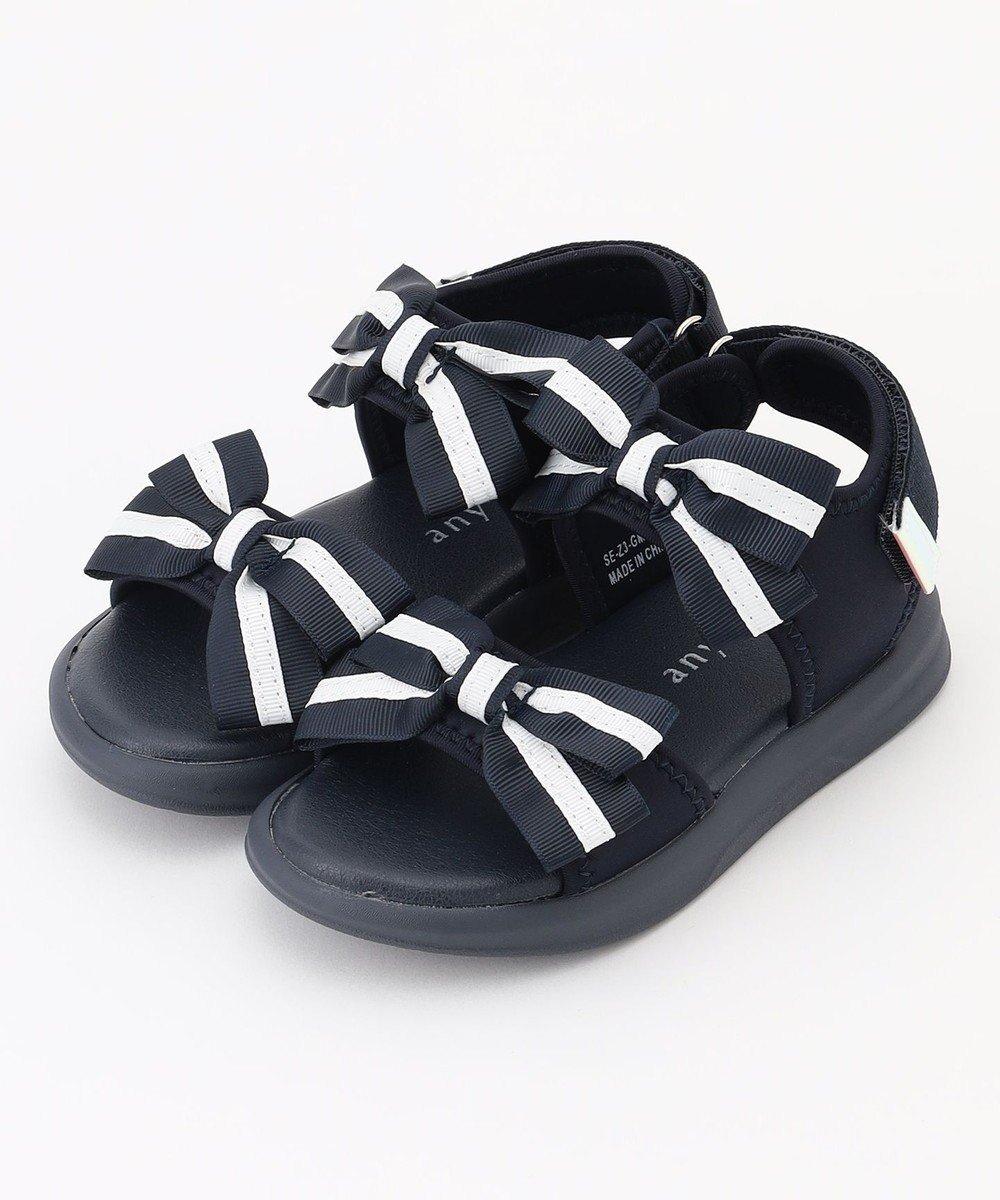 【エニファム/any FAM / KIDS】のリボン スポーツサンダル インテリア・キッズ・メンズ・レディースファッション・服の通販 founy(ファニー) 　ファッション　Fashion　キッズファッション　KIDS　春　Spring　ガーリー　Girly　サンダル　Sandals　スポーツ　Sports　スマホ　Smartphone　人気　Popularity　ミックス　Mix　ラベンダー　Lavender　リボン　Ribbon　S/S・春夏　Ss・Spring/Summer　再入荷　Restock/Back In Stock/Re Arrival　夏　Summer　ネイビー|ID: prp329100004424106 ipo3291000000031961498