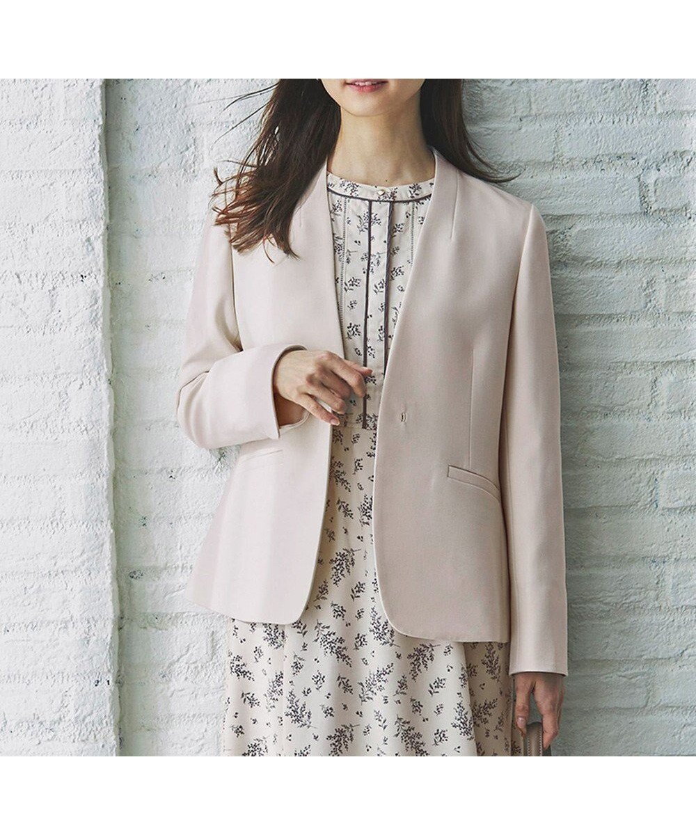 【エニィ スィス/any SiS】の【セットアップ対応】褒めらレディカラーレス ジャケット インテリア・キッズ・メンズ・レディースファッション・服の通販 founy(ファニー) 　ファッション　Fashion　レディースファッション　Fashion for Women　アウター　Coat / Outerwear Collection　レディースジャケット・軽アウター　Jackets　ノーカラージャケット / シンプル上品コーデ　Collarless Jackets　シルケット　Silket, Silky Cotton　シンプル　Simple, Minimal　ジャケット　Jacket, Outerwear　ストレッチ　Stretch, Stretchy Fabric　スリット　Slit, Slit Detail　セットアップ　Set-Up, Coordinated Outfit　フィット　Fit, Slim Fit　フェミニン　Feminine, Girly　フレア　Flare, Flared　ワイド　Wide, Wide Fit　夏　Summer　春　Spring　S/S・春夏　SS, Spring/Summer, Warm Season　ビジネス 仕事 通勤　Business / Work / Commuting　アイボリー|ID: prp329100004424326 ipo3291000000034931361