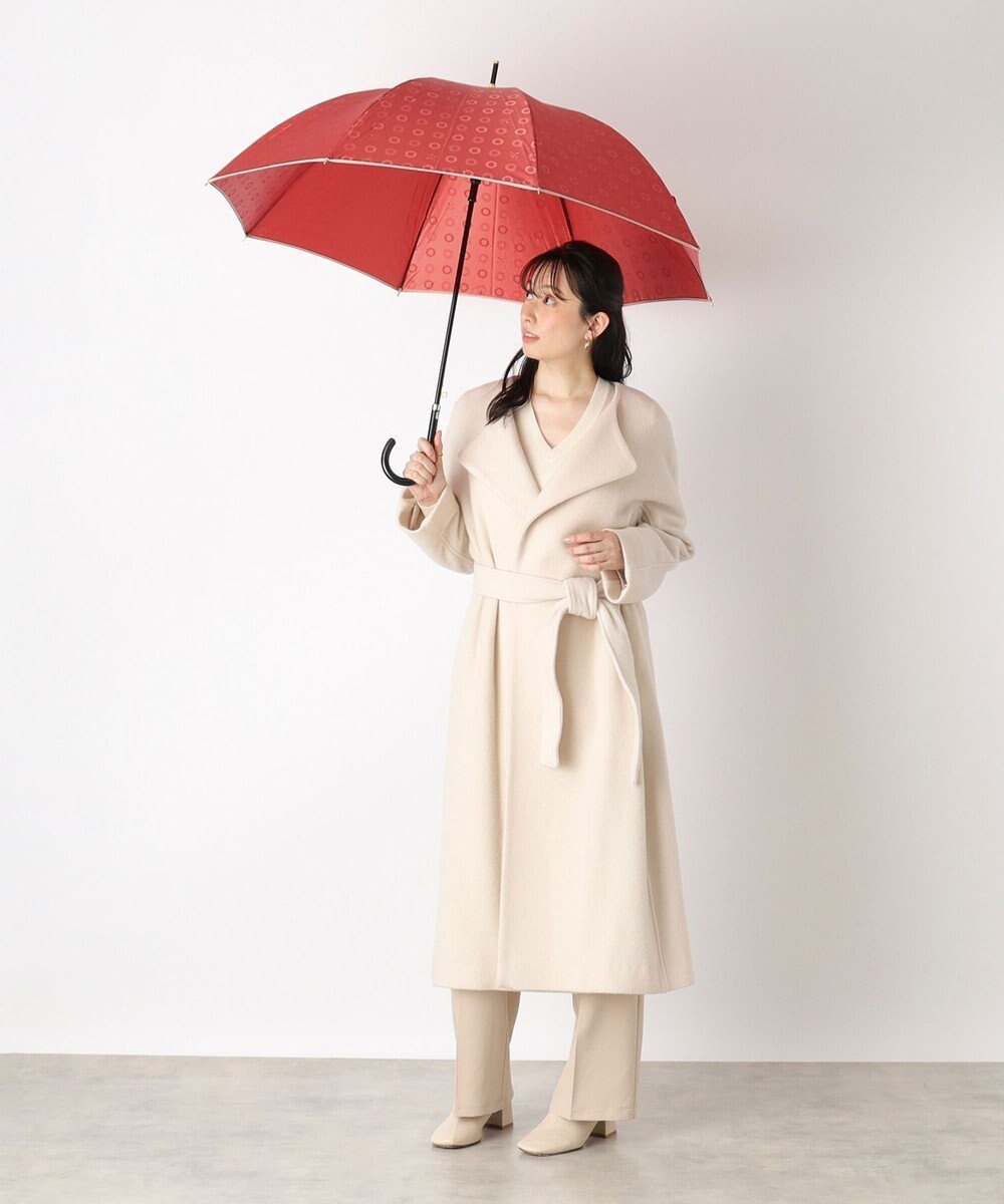 【ムーンバット/MOONBAT】のLANVIN en Bleu 長傘 ジャカード×パイピング インテリア・キッズ・メンズ・レディースファッション・服の通販 founy(ファニー) 　ファッション　Fashion　レディースファッション　WOMEN　傘 / レイングッズ　Umbrellas/Rainwear　傘　Umbrella　シンプル　Simple　ジャカード　Jacquard　スマート　Smart　パイピング　Piping　フェミニン　Feminine　フラワー　Flower　ミックス　Mix　モチーフ　Motif　再入荷　Restock/Back In Stock/Re Arrival　エレガント 上品　Elegant　レッド|ID: prp329100004424328 ipo3291000000031977023