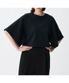 【アンクレイヴ/uncrave】の【UVカット・接触冷感・洗濯機洗い可】ダブルフェイスジャージー ハンカチスリーブトップス ブラック|ID: prp329100004424683 ipo3291000000032477022