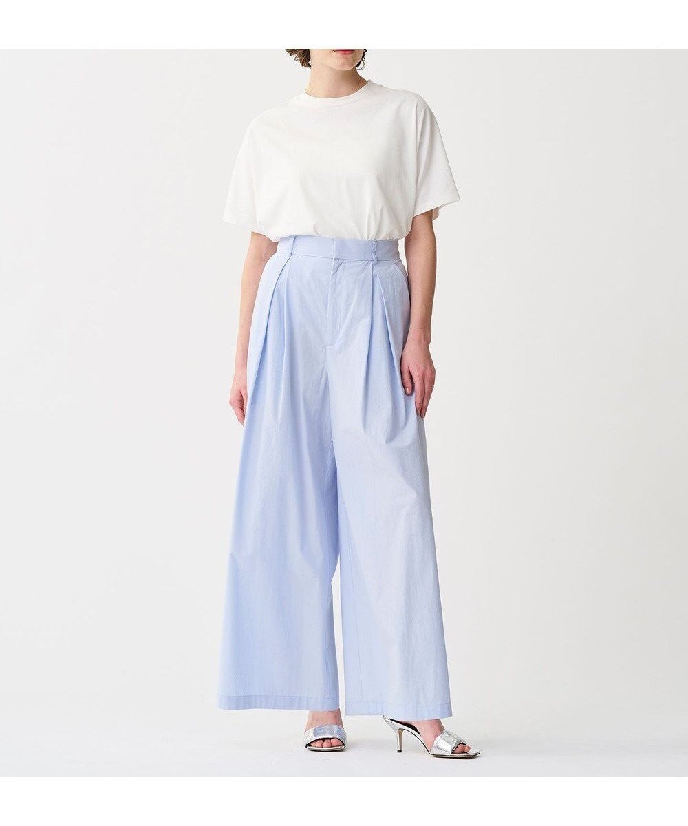 【アンクレイヴ/uncrave】の【洗濯機洗い可】カラータイプライター ワイドパンツ インテリア・キッズ・メンズ・レディースファッション・服の通販 founy(ファニー) 　ファッション　Fashion　レディースファッション　WOMEN　パンツ　Pants　インド　India　エアリー　Airy　オーガニック　Organic　春　Spring　ショート　Short　タイプライター　Typewriter　フィット　Fit　フレア　Flare　リラックス　Relax　ワイド　Wide　S/S・春夏　Ss・Spring/Summer　夏　Summer　サックス|ID: prp329100004424700 ipo3291000000031584601