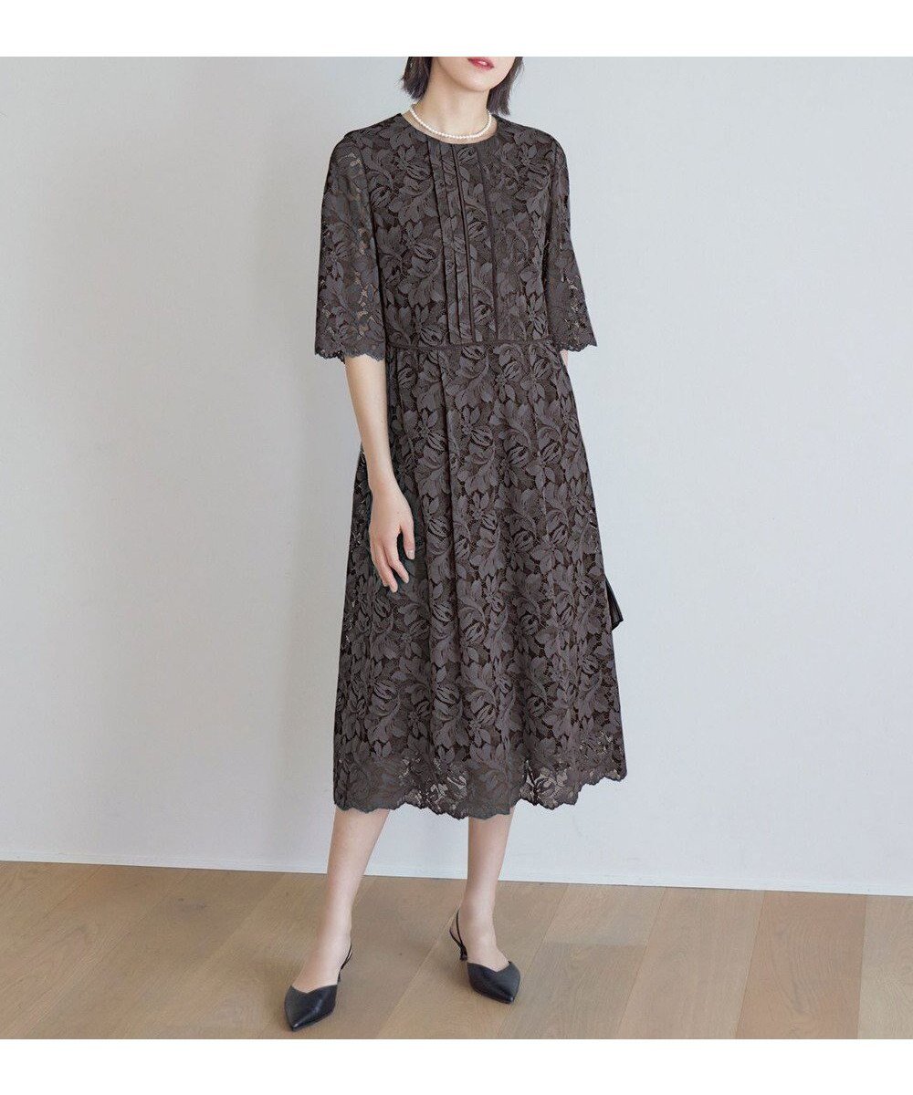 【自由区/JIYU-KU】の【洗える】フルールコードレース ワンピース 人気、トレンドファッション・服の通販 founy(ファニー) 　ファッション　Fashion　レディースファッション　WOMEN　ワンピース　Dress　グログラン　Grosgrain　パイピング　Piping　モチーフ　Motif　ラッセル　Russell　レース　Race　エレガント 上品　Elegant　再入荷　Restock/Back In Stock/Re Arrival　夏　Summer　春　Spring　S/S・春夏　Ss・Spring/Summer　洗える　Washable　無地　Plain Color　 other-1|ID: prp329100004425848 ipo3291000000031797760