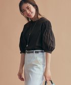 【23区/NIJYUSANKU】の【汗じみ防止/洗える】ギャザーディテール カットソー ダークブラウン系|ID: prp329100004425854 ipo3291000000032758067