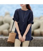 【ティアクラッセ/Tiaclasse】の【UVケア・接触冷感】“あまラク” ボリュームパフスリーブカットソーチュニック ネイビー|ID: prp329100004425953 ipo3291000000031910200