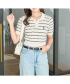 【ウィゴー/WEGO】の別注USPOLO ケーブルニットポロ ホワイトボーダー|ID: prp329100004426557 ipo3291000000032646545