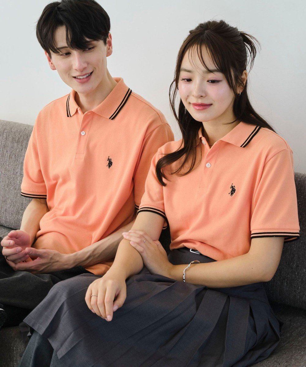 【ウィゴー/WEGO】の【ユニセックス着用ITEM/SMLサイズ展開】別注USPOLOラインポロシャツ インテリア・キッズ・メンズ・レディースファッション・服の通販 founy(ファニー) 　ファッション　Fashion　レディースファッション　Ladies' Fashion Online　トップス・カットソー　Tops/Tshirt　シャツ/ブラウス　Shirts/Blouses　ポロシャツ　Polo Shirts　アウトドア　Outdoor　インナー　Inner　春　Spring　秋　Autumn/Fall　カーゴパンツ　Cargo Pants　ガーリー　Girly　今季　This Season　シンプル　Simple　スポーツ　Sports　スマホ　Smartphone　スラックス　Slacks　デニム　Denim　トレンド　Trend　ハーフ　Half　フィット　Fit　プリーツ　Pleats　ポロシャツ　Polo Shirt　別注　Special Order　半袖　Short Sleeve　ルーズ　Loose　レース　Race　ロング　Long　ワンポイント　One Point　S/S・春夏　Ss・Spring/Summer　再入荷　Restock/Back In Stock/Re Arrival　オレンジ|ID: prp329100004426559 ipo3291000000032537359