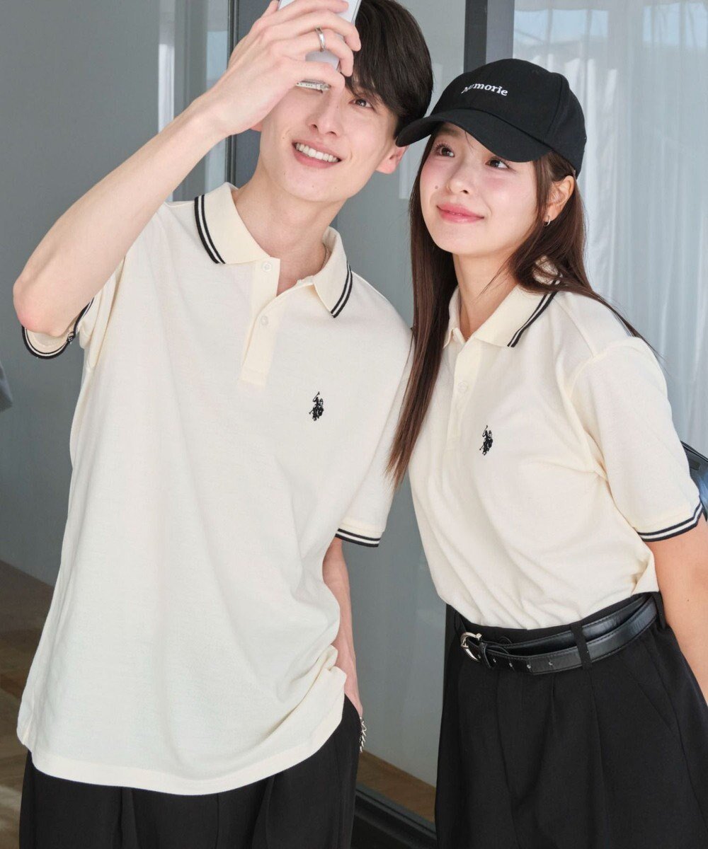 【ウィゴー/WEGO】の【ユニセックス着用ITEM/SMLサイズ展開】別注USPOLOラインポロシャツ インテリア・キッズ・メンズ・レディースファッション・服の通販 founy(ファニー) 　ファッション　Fashion　レディースファッション　Ladies' Fashion Online　トップス・カットソー　Tops/Tshirt　シャツ/ブラウス　Shirts/Blouses　ポロシャツ　Polo Shirts　アウトドア　Outdoor　インナー　Inner　春　Spring　秋　Autumn/Fall　カーゴパンツ　Cargo Pants　ガーリー　Girly　今季　This Season　シンプル　Simple　スポーツ　Sports　スマホ　Smartphone　スラックス　Slacks　デニム　Denim　トレンド　Trend　ハーフ　Half　フィット　Fit　プリーツ　Pleats　ポロシャツ　Polo Shirt　別注　Special Order　半袖　Short Sleeve　ルーズ　Loose　レース　Race　ロング　Long　ワンポイント　One Point　S/S・春夏　Ss・Spring/Summer　再入荷　Restock/Back In Stock/Re Arrival　ホワイトアイボリー|ID: prp329100004426559 ipo3291000000032537360