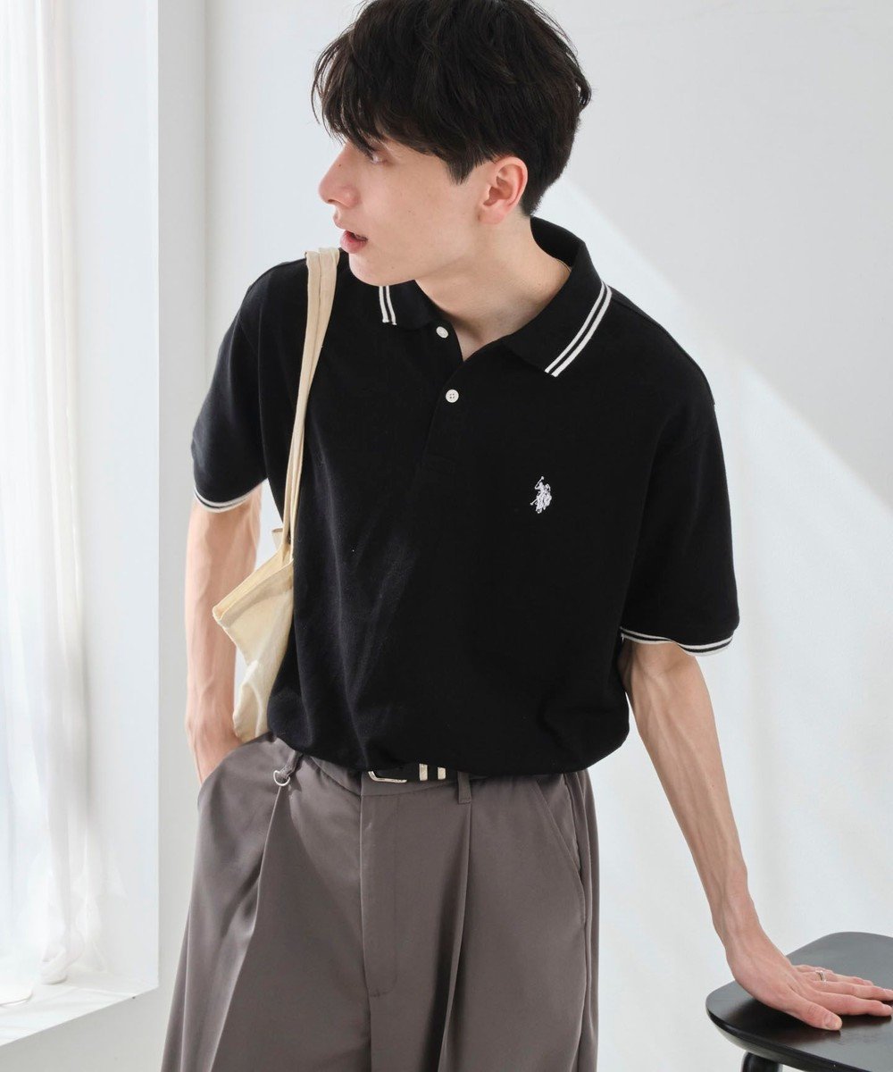 【ウィゴー/WEGO】の【ユニセックス着用ITEM/SMLサイズ展開】別注USPOLOラインポロシャツ インテリア・キッズ・メンズ・レディースファッション・服の通販 founy(ファニー) 　ファッション　Fashion　レディースファッション　Ladies' Fashion Online　トップス・カットソー　Tops/Tshirt　シャツ/ブラウス　Shirts/Blouses　ポロシャツ　Polo Shirts　アウトドア　Outdoor　インナー　Inner　春　Spring　秋　Autumn/Fall　カーゴパンツ　Cargo Pants　ガーリー　Girly　今季　This Season　シンプル　Simple　スポーツ　Sports　スマホ　Smartphone　スラックス　Slacks　デニム　Denim　トレンド　Trend　ハーフ　Half　フィット　Fit　プリーツ　Pleats　ポロシャツ　Polo Shirt　別注　Special Order　半袖　Short Sleeve　ルーズ　Loose　レース　Race　ロング　Long　ワンポイント　One Point　S/S・春夏　Ss・Spring/Summer　再入荷　Restock/Back In Stock/Re Arrival　ブラック|ID: prp329100004426559 ipo3291000000032537362