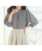 【エニィファム/any FAM】の【接触冷感/UVカット/抗菌防臭/速乾】エニイファンクション シャーリングブラウス ギンガム|ID: prp329100004426571 ipo3291000000032645930