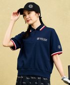 【23区 ゴルフ/NIJYUSANKU GOLF】の【WOMEN】【吸水速乾/UVケア】トレンド感のあるゆったりシルエットが新鮮!4色から選べるゴルフポロシャツ ネイビー系|ID: prp329100004426573 ipo3291000000030923272