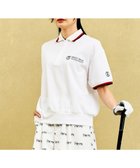 【23区 ゴルフ/NIJYUSANKU GOLF】の【WOMEN】【吸水速乾/UVケア】トレンド感のあるゆったりシルエットが新鮮!4色から選べるゴルフポロシャツ ホワイト系|ID: prp329100004426573 ipo3291000000032644465