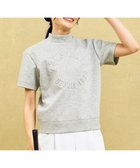 【23区 ゴルフ/NIJYUSANKU GOLF】の【WOMEN】【吸水速乾/UVケア】長めの半袖丈でトレンドのモードスタイル!スウェットモックネック ライトグレー系|ID: prp329100004426575 ipo3291000000031073074