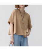 【23区/NIJYUSANKU】の【GLOW6月号掲載/洗える】スビンギザコットン クロップド Tシャツ キャメル系|ID: prp329100004426659 ipo3291000000034398207