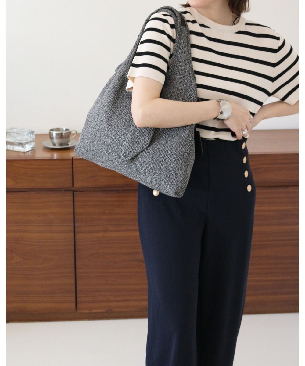 【モローバイサンク/MORROW by thank】の【A4サイズ対応】DREW W トートバッグ インテリア・キッズ・メンズ・レディースファッション・服の通販 founy(ファニー) 　ファッション　Fashion　レディースファッション　WOMEN　バッグ　Bag　オックス　Ox　コンパクト　Compact　傘　Umbrella　シンプル　Simple　スカーフ　Scarf　スタイリッシュ　Stylish　ストライプ　Stripe　ツイード　Tweed　トライアングル　Triangle　トレンド　Trend　トートバック　Tote Bag　ハンド　Hand　パイピング　Piping　フィット　Fit　フラット　Flat　フラワー　Flower　ポケット　Pocket　ミックス　Mix　リネン　Linen　リボン　Ribbon　おすすめ　Recommend　日本製　Made In Japan　ブラック ミックス|ID: prp329100004426678 ipo3291000000031988642